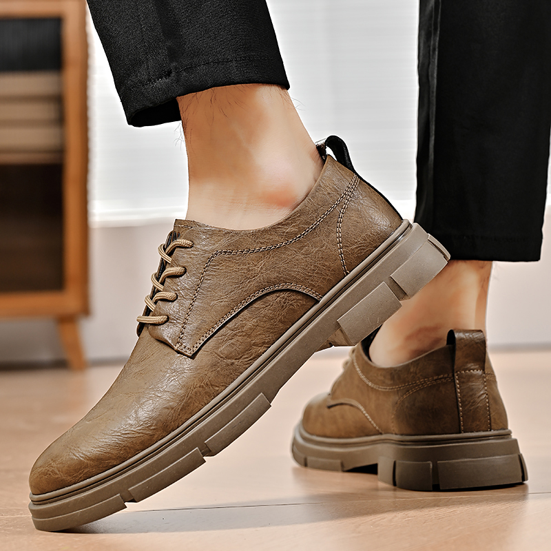 Dunnu Мужские повседневные туфли мужские низкие черные хаки, цвет Khaki — фото 4