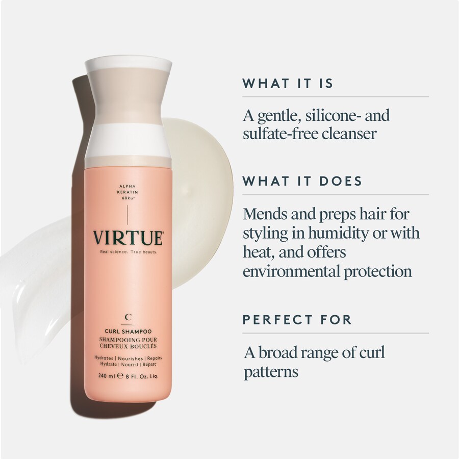 Увлажняющий шампунь для кудрявых волос с маслом жожоба Virtue, 8 oz/240 mL — фото 2