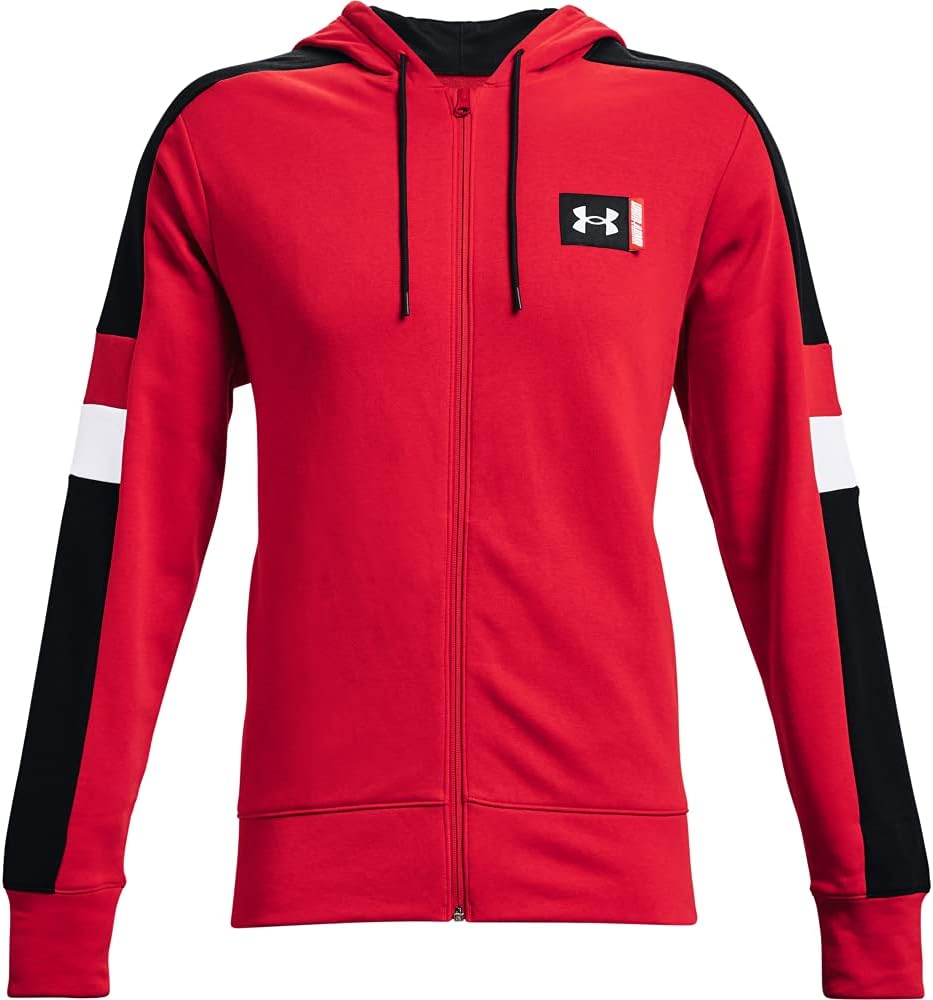 

Мужская футболка Baseline с молнией во всю длину от Under Armour, Red (600)/White, Белый, Мужская футболка Baseline с молнией во всю длину от Under Armour, Red (600)/White