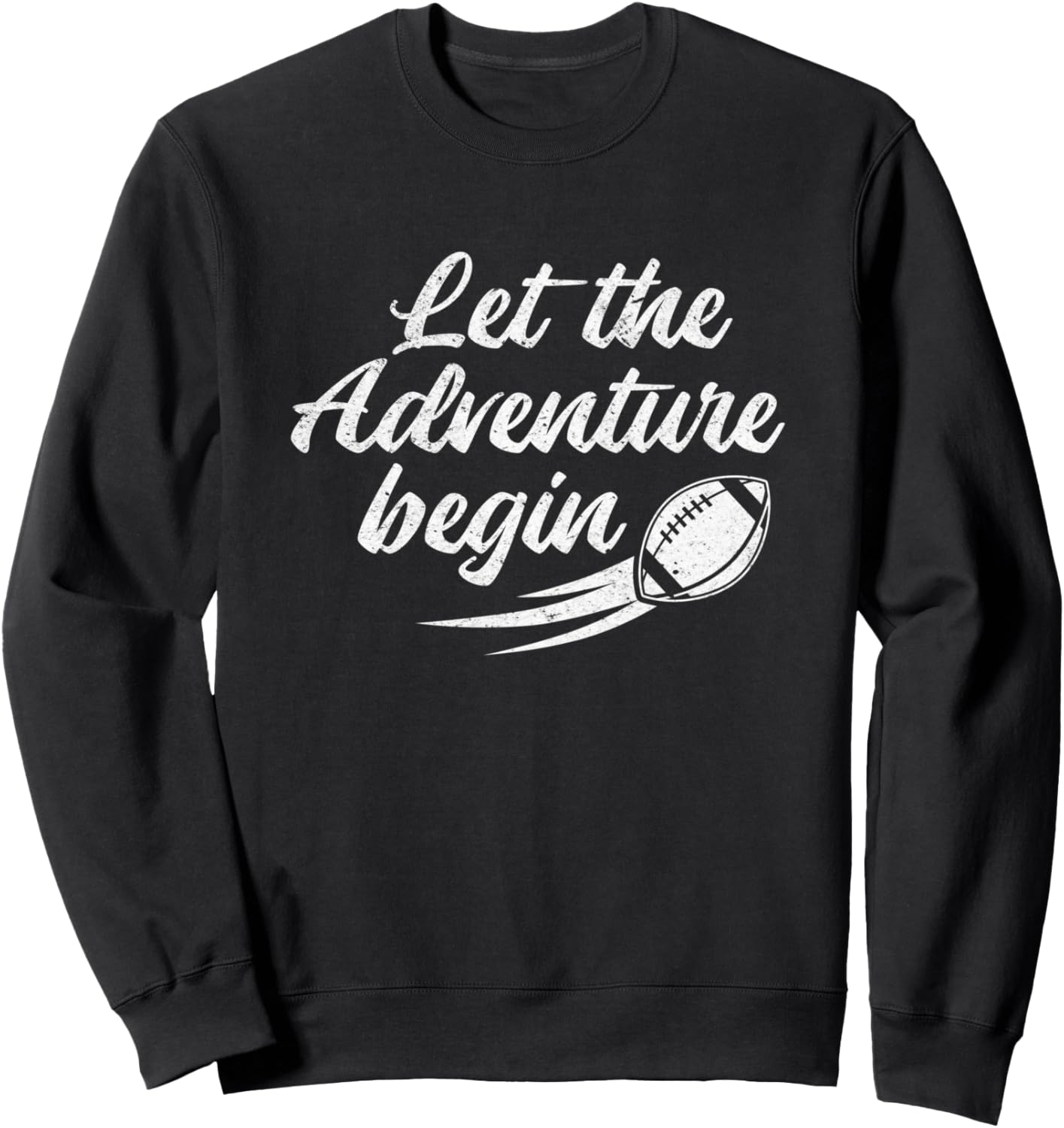 

Пусть приключение начнется! - Толстовка с изображением американского футболиста American Football Season, черный