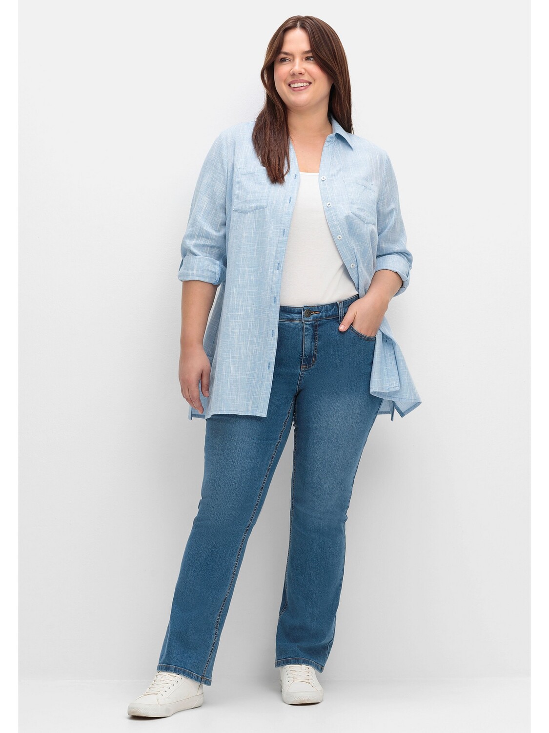 

Джинсы sheego Bootcut, цвет blue Denim