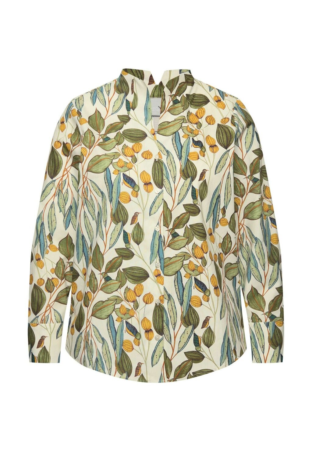 

Блузка на пуговицах PRINTED LONG SLEEVE GOBLET COLLAR Ulla Popken, зеленый
