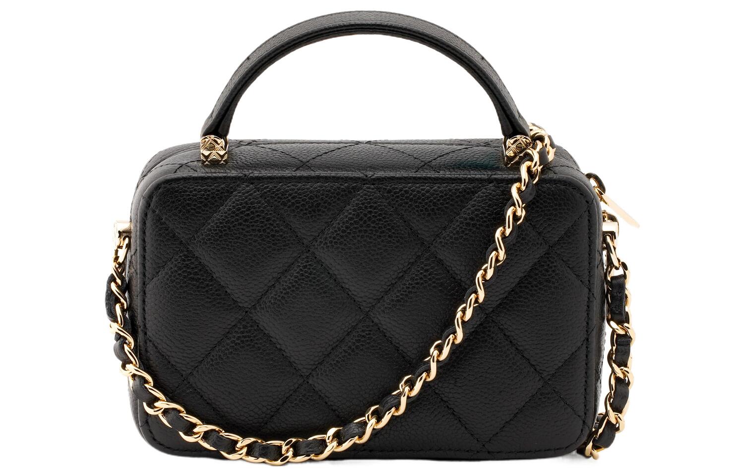 CHANEL Текстурированная мини-сумка через плечо из коровьей кожи с личи — фото 4