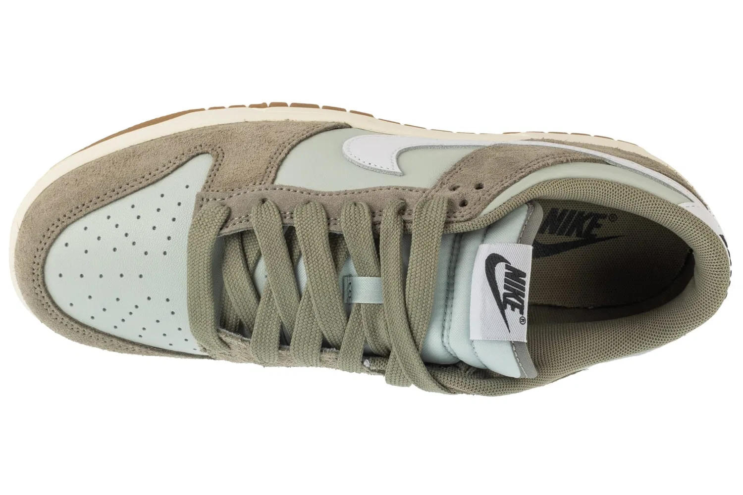 Кроссовки низкие, кожаные, Nike, зеленый — фото 3
