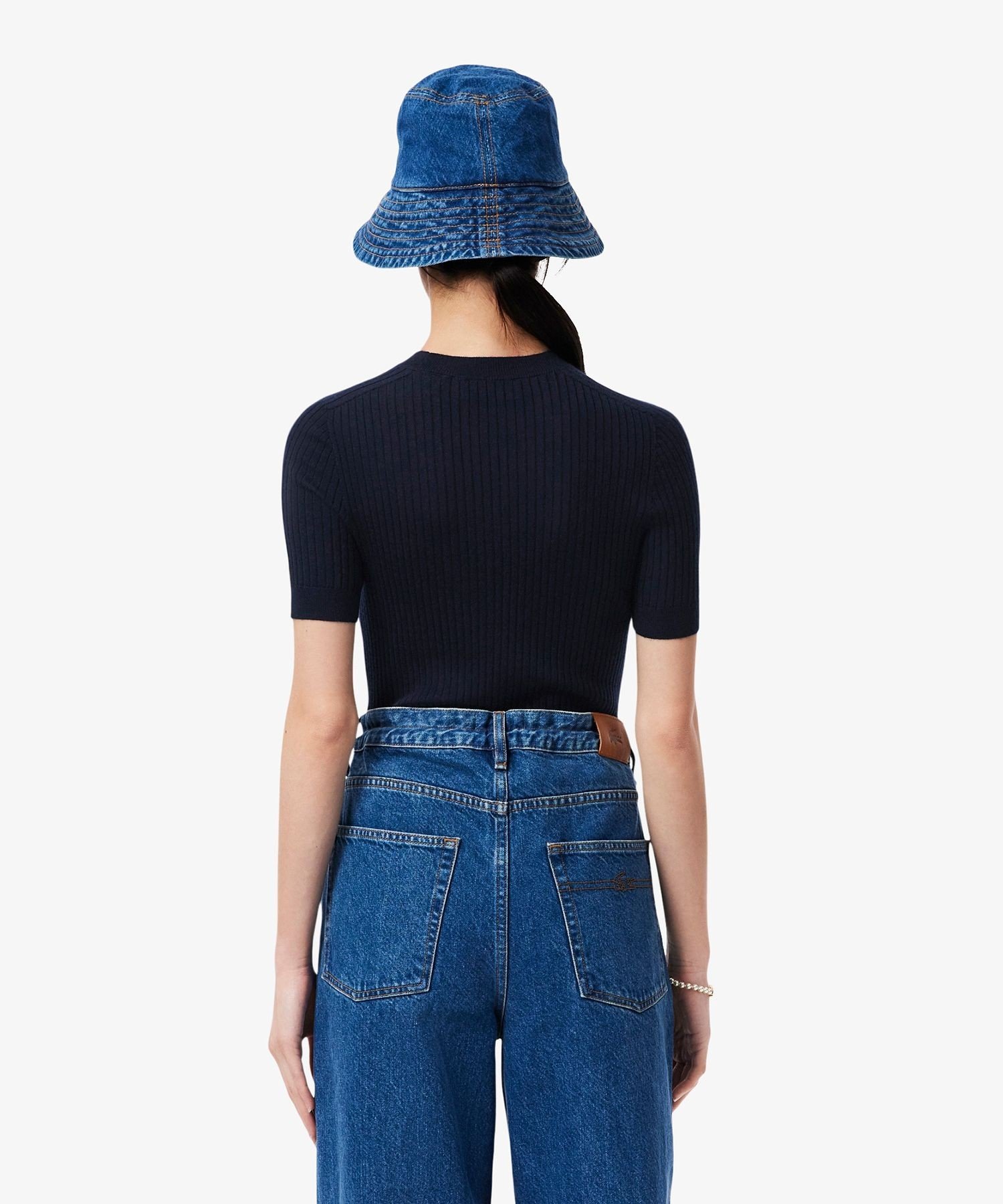 Свитер LACOSTE вязаный, Navy — фото 2