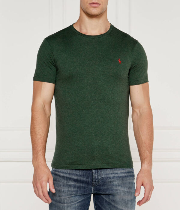 

Футболка мужская Polo Ralph Lauren хлопковая облегающая, зеленый
