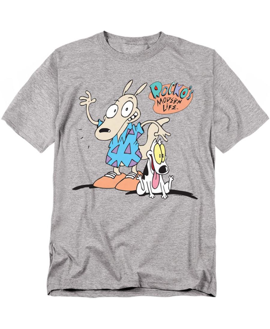 

Мужская футболка Rocko's Modern Life с логотипом Spunky Logovision, Athletic heather