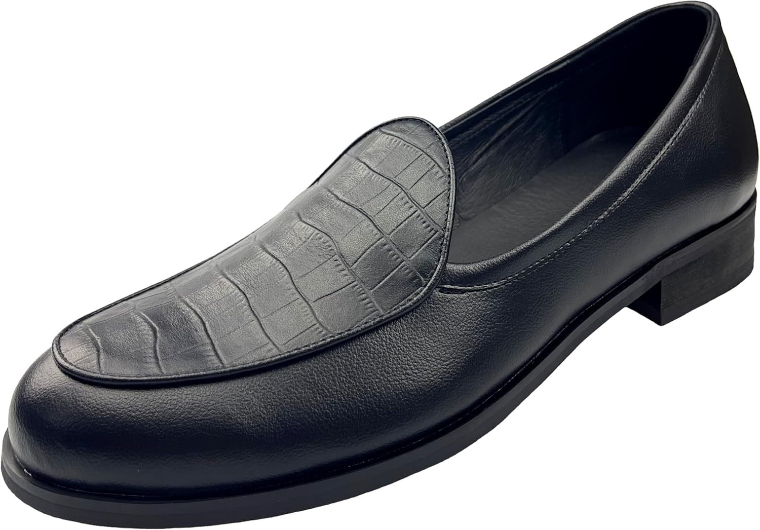 

Мужские кожаные лоферы Justar, бельгийские формальные туфли без шнурков с бантом, пенни-флэт для торжеств, черный