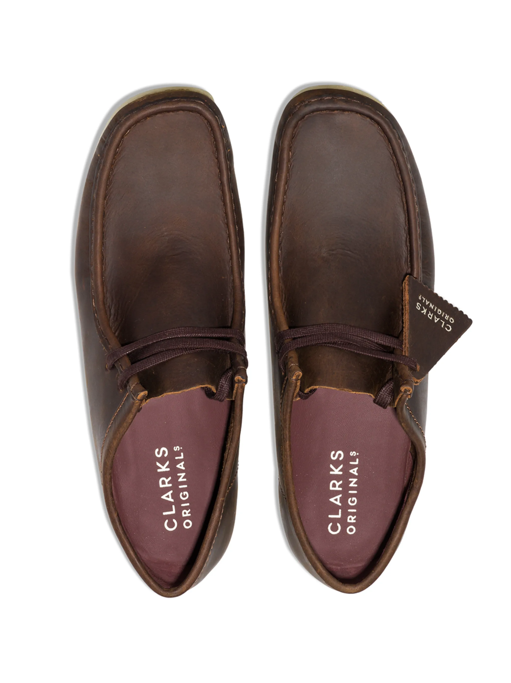 Ботинки Wallabee на шнуровке Clarks Originals, коричневый — фото 4