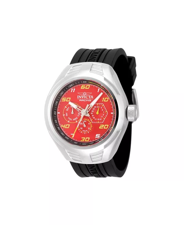 

Мужские часы Invicta Racing 47727, кварцевый хронограф, красный, с черным циферблатом Invicta, black