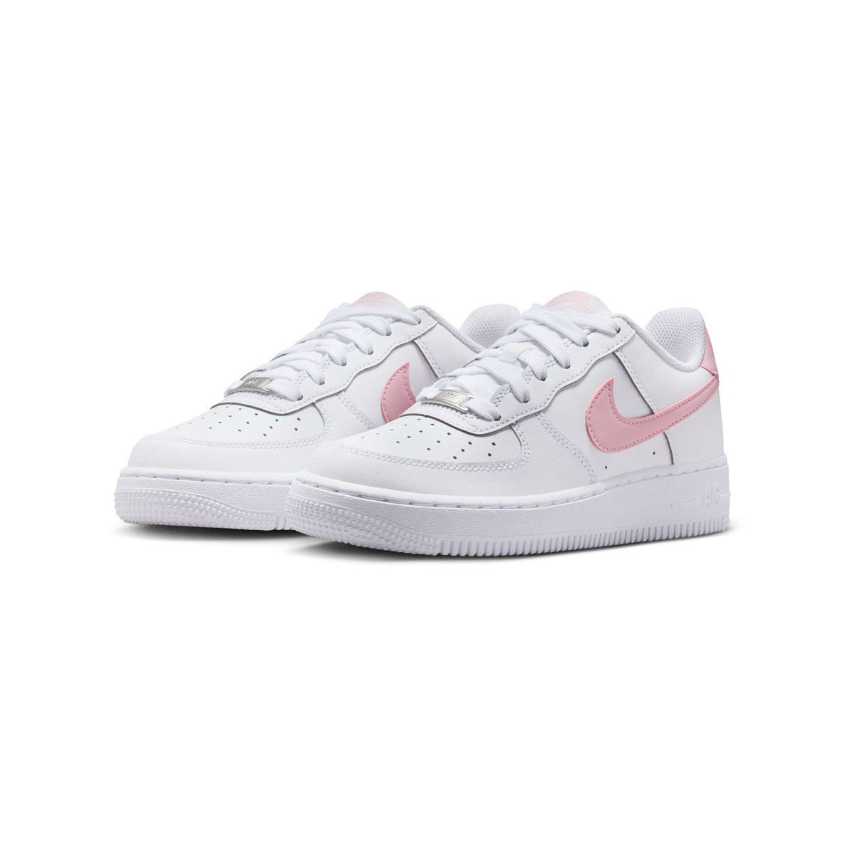 

Кроссовки Nike Air Force 1 для начальной школы, белые/средние, нежно-розовые с белым Nike, белый