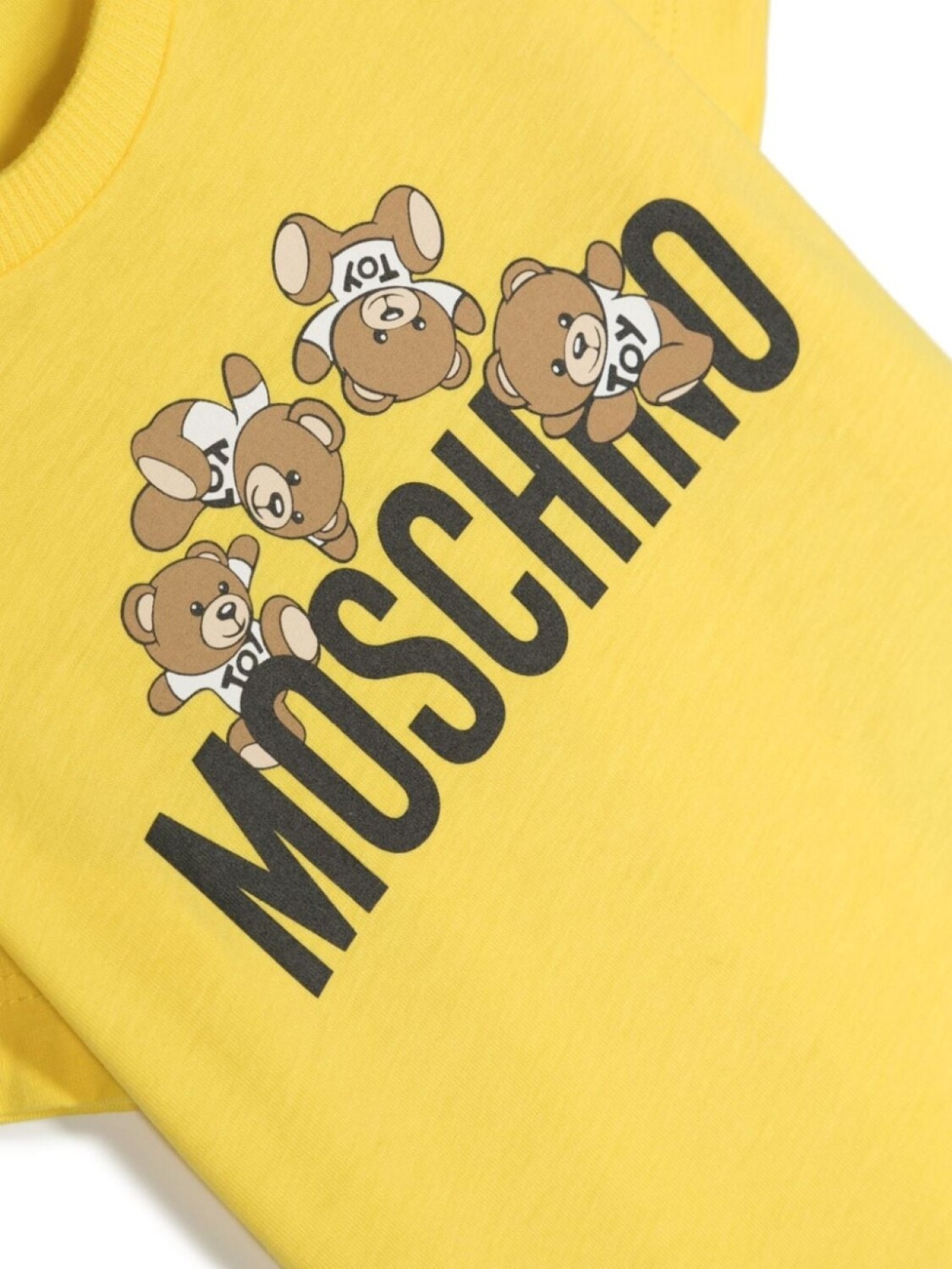 Moschino Kids футболка с логотипом, желтый — фото 3