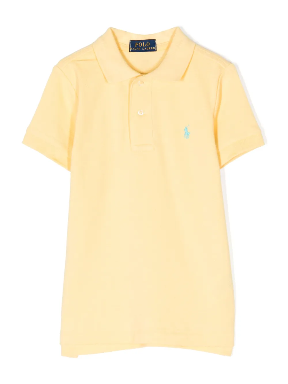 

Рубашка поло с вышитым логотипом POLO RALPH LAUREN KIDS, желтый
