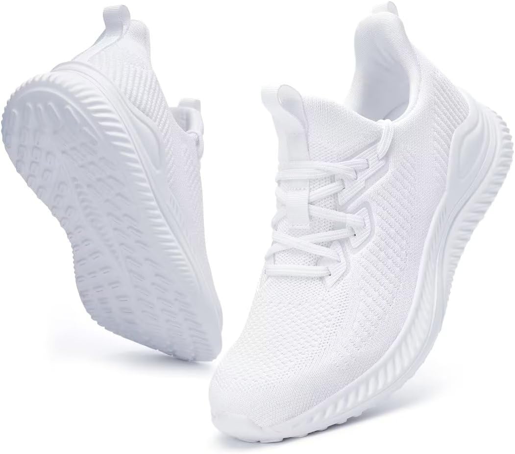 

Мужские слипоны Akk с широкой подошвой для ходьбы, с амортизирующей стелькой из памяти формы, для бега и тенниса, легкие дышащие повседневные кроссовки, белый