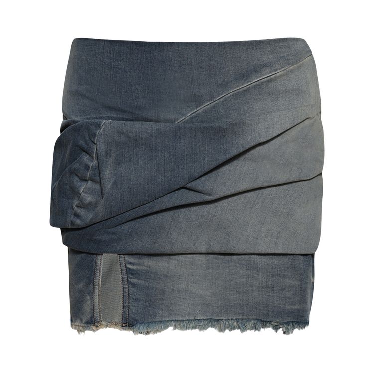 

Юбка Rick Owens DRKSHDW Drape Denim Mini Skirt 'Washed Indigo', синий