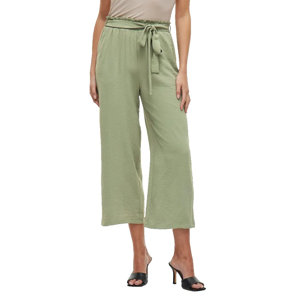 

Брюки Vila Josa Belted Culotte, зеленый