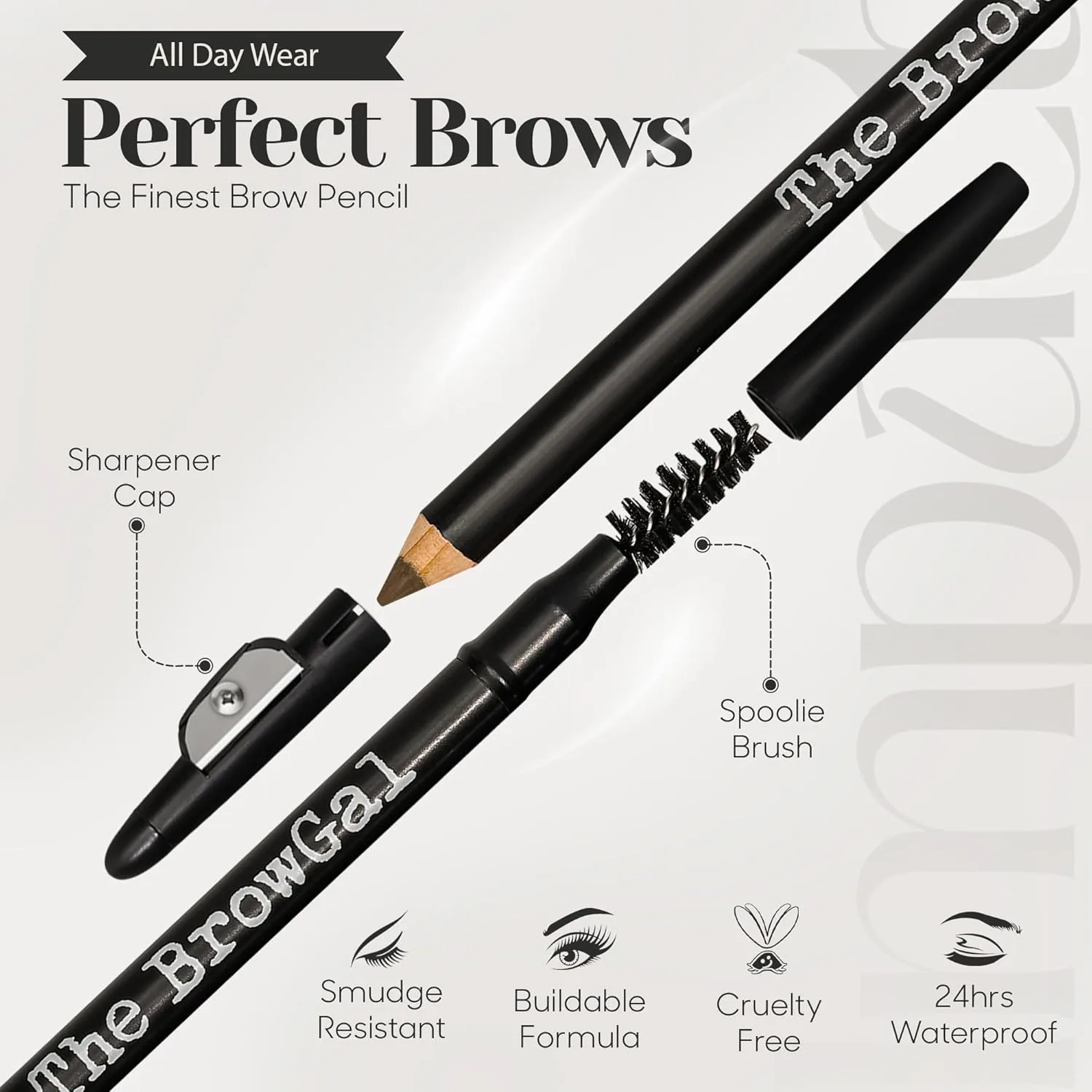 3 в 1, Skinny Eyebrow Pencil - 02 с колпачком-точилкой и щеточкой для бровей, рисует тонкие волоски и заполняет пробелы, стойкий, длительное ношение, 7.4 дюйма, Espresso The Browgal, Espresso — фото 3