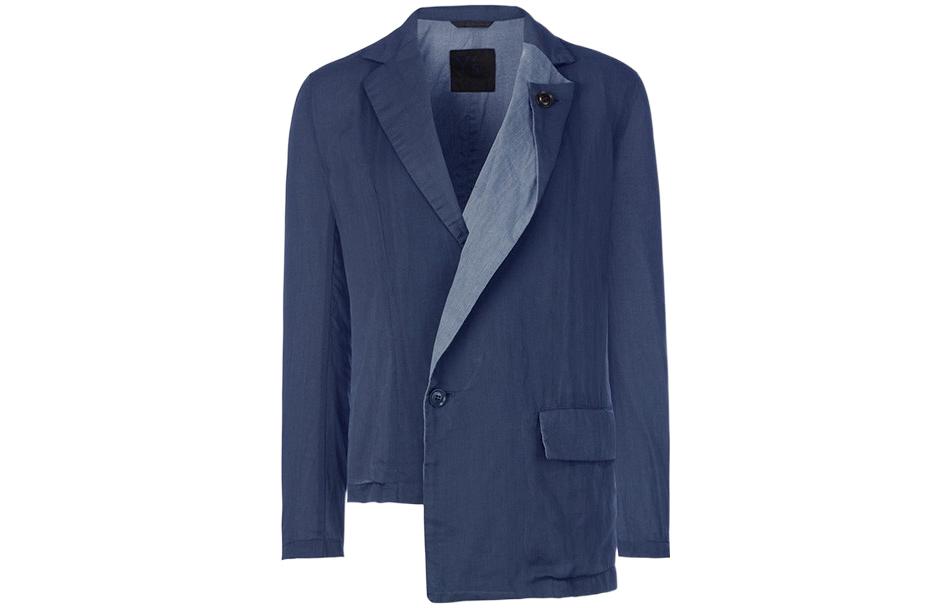 

Yohji Yamamoto Деловой костюм женский синий с воротником умеренной длины