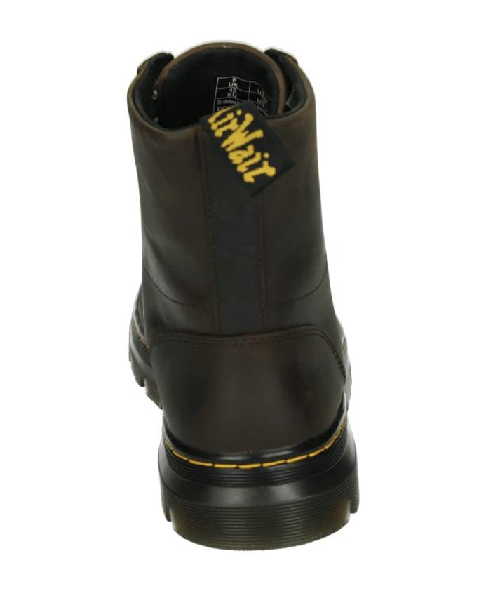 Коричневые кожаные повседневные туфли средней высоты Dr. Martens, коричневый — фото 4