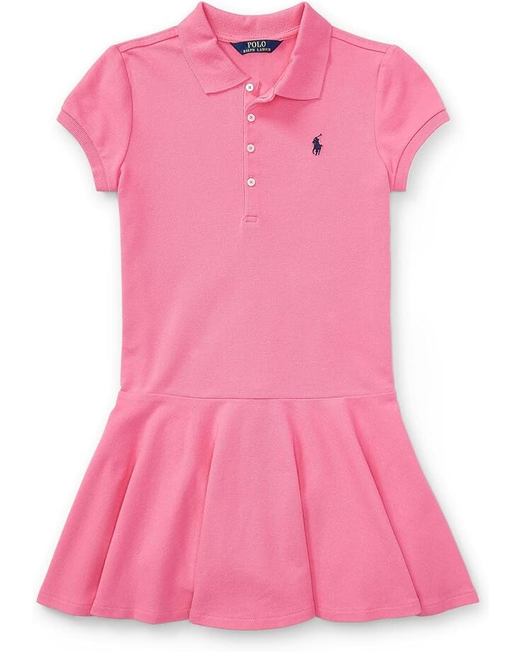 

Платье Polo Ralph Lauren Kids Short-Sleeve Polo Dress, цвет Baja Pink