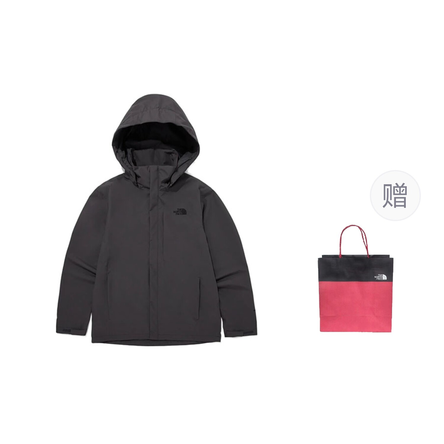 

Куртка унисекс угольно-серый + подарочный пакет The North Face