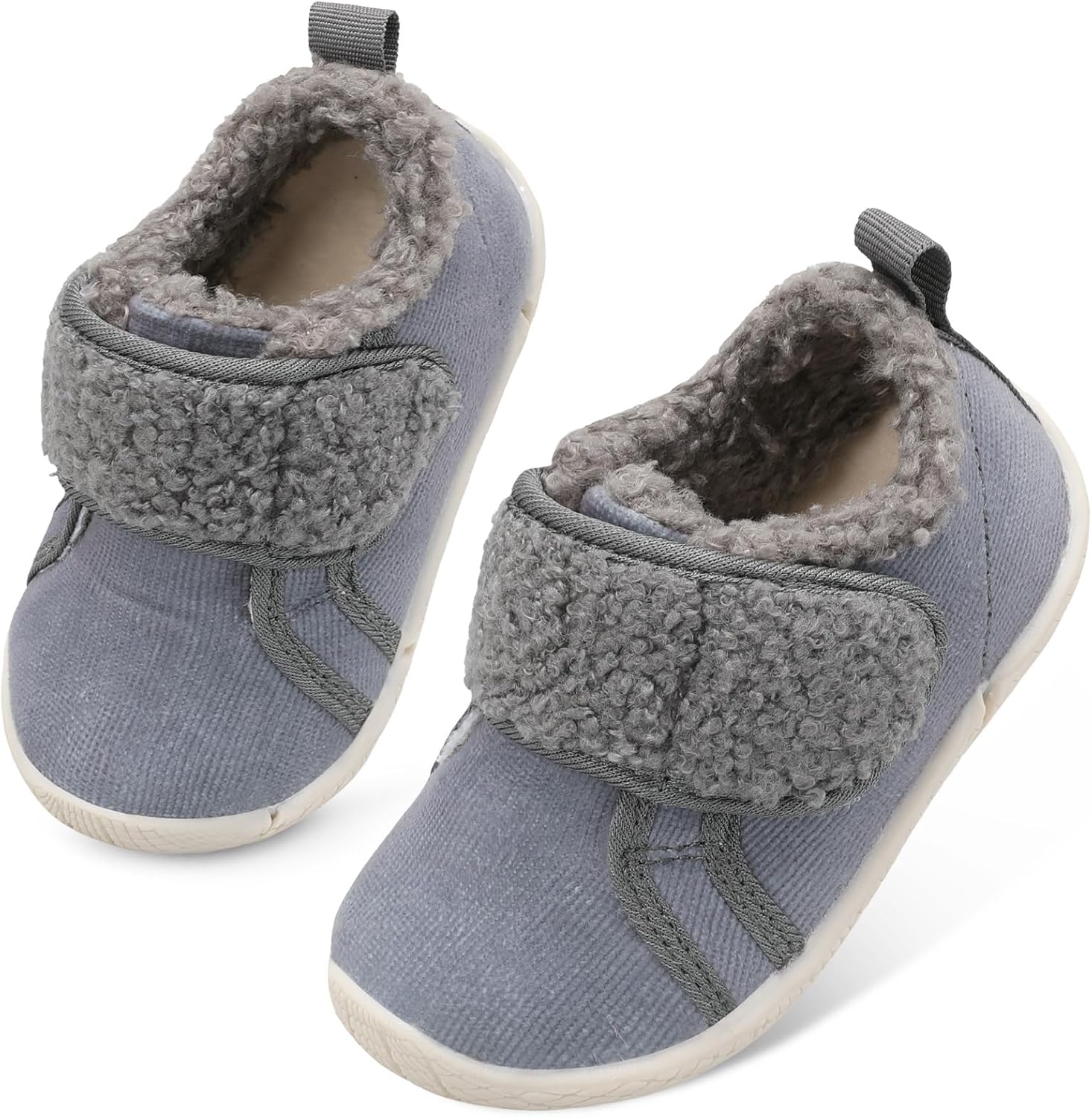 

Детские тапочки Демон-сороконожка для малышей, пушистые домашние тапочки для детей, зимняя обувь для дома и улицы, регулируемые теплые кроссовки Centipede Demon, серый