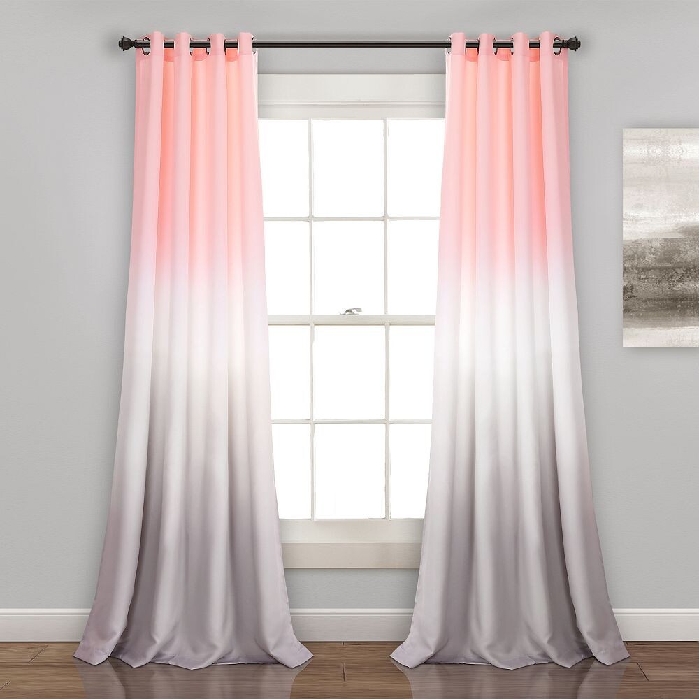 

Lush Decor, 2 шт. затемняющих оконных штор для комнаты Umbre Fiesta — 52 x 84 дюйма, цвет Blush