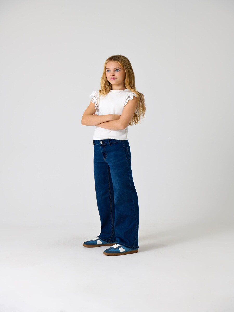 Джинсы с широкими штанинами ONLY GIRLS KOGSYLVIE, синий деним — фото 2