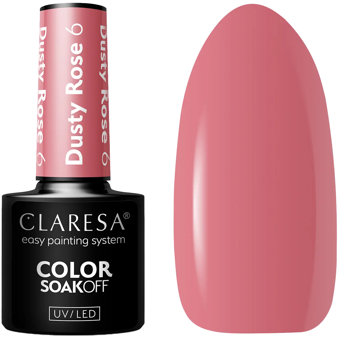 

Гибридный лак для ногтей 6 Claresa Dusty Rose, 5 гр