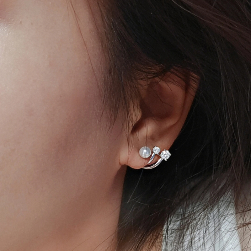 

AAJF Серьги-гвоздики из чистого серебра S999 для женщин