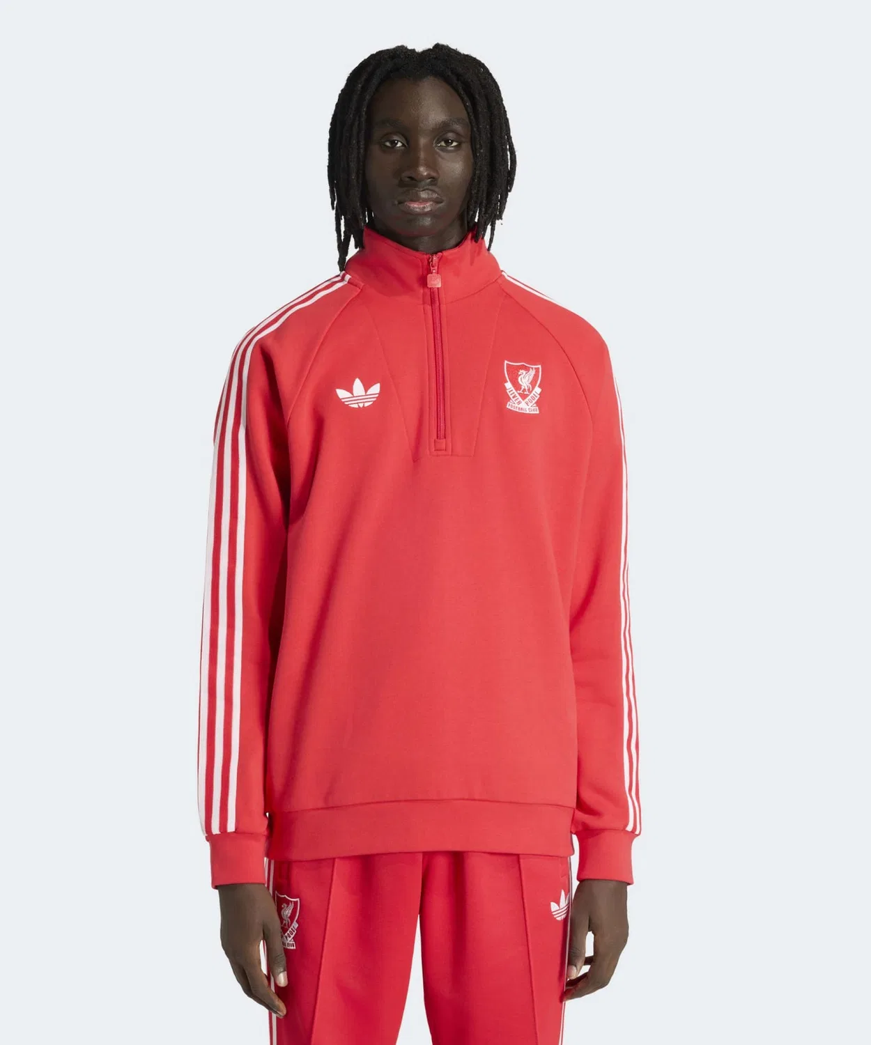 Свитшот Liverpool FC Originals с полузамком, Adidas, красный