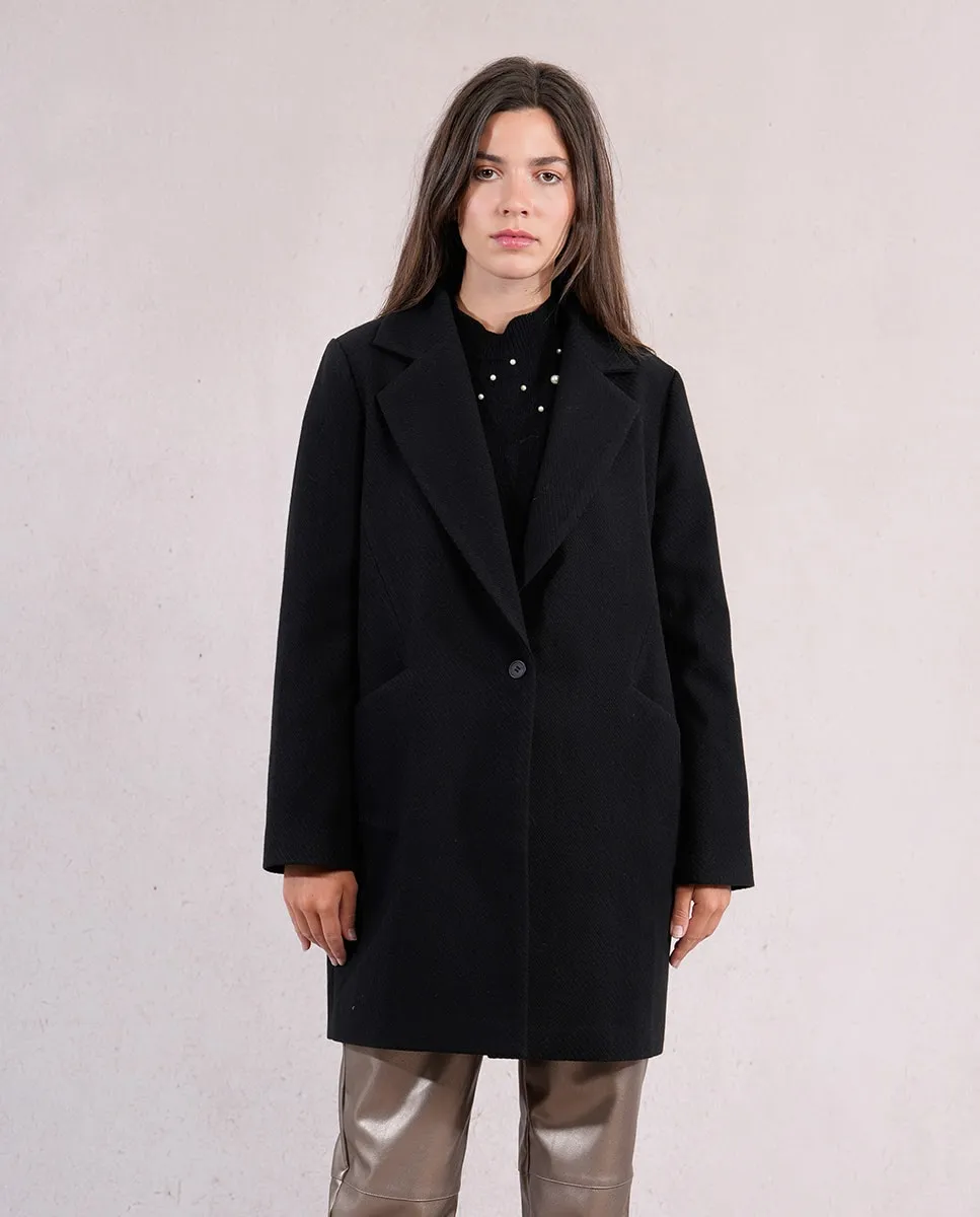 

Женское пальто миди с воротником и лацканами Molly Bracken, черный