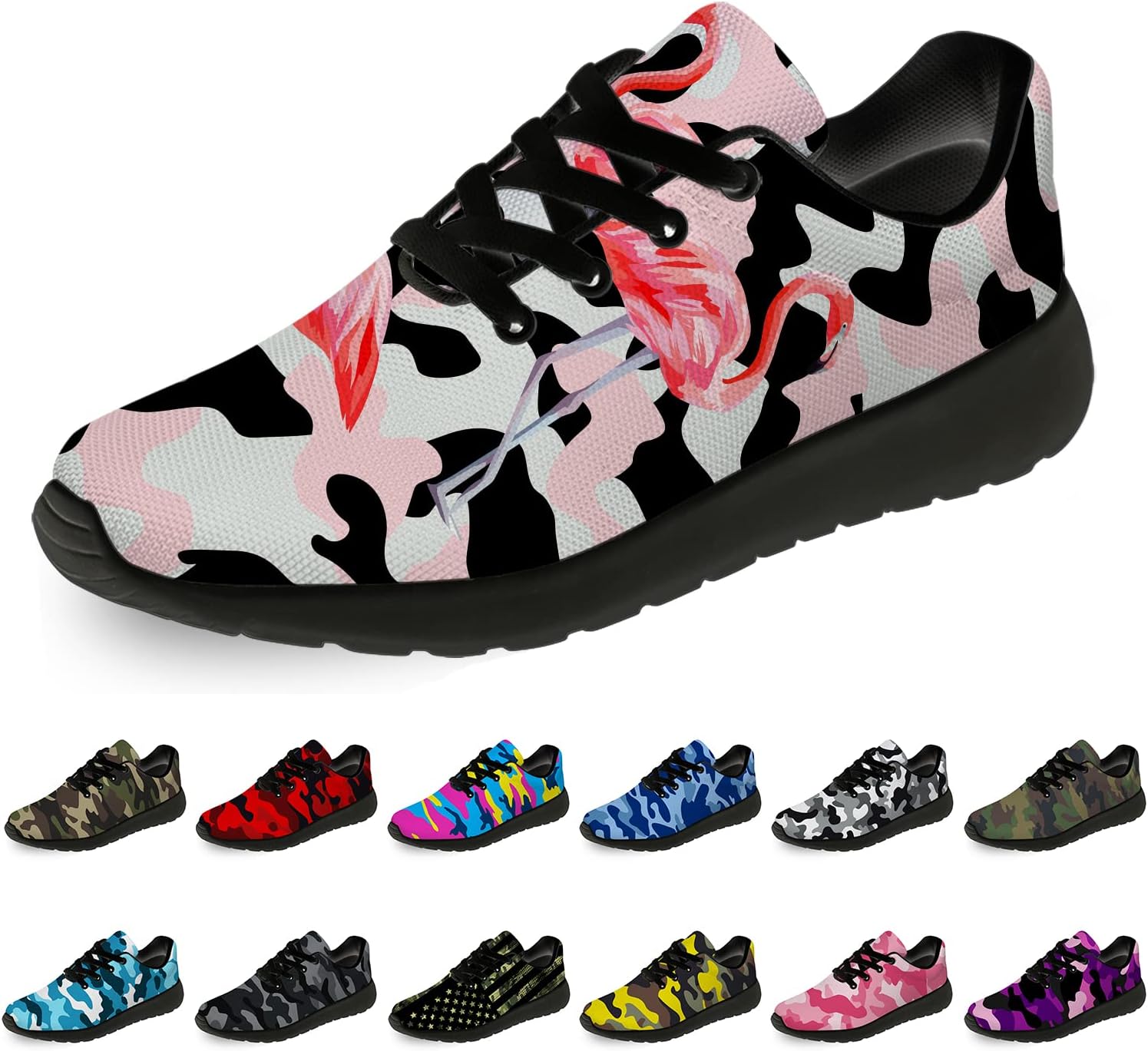 

Кроссовки Horethy унисекс с камуфляжным принтом для женщин и мужчин, дышащие и легкие, для любых случаев, мультиколор