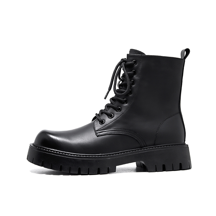 

YEDANI Короткие полусапоги мартин мужские черные однослойные, цвет Black Single Layer Shoes