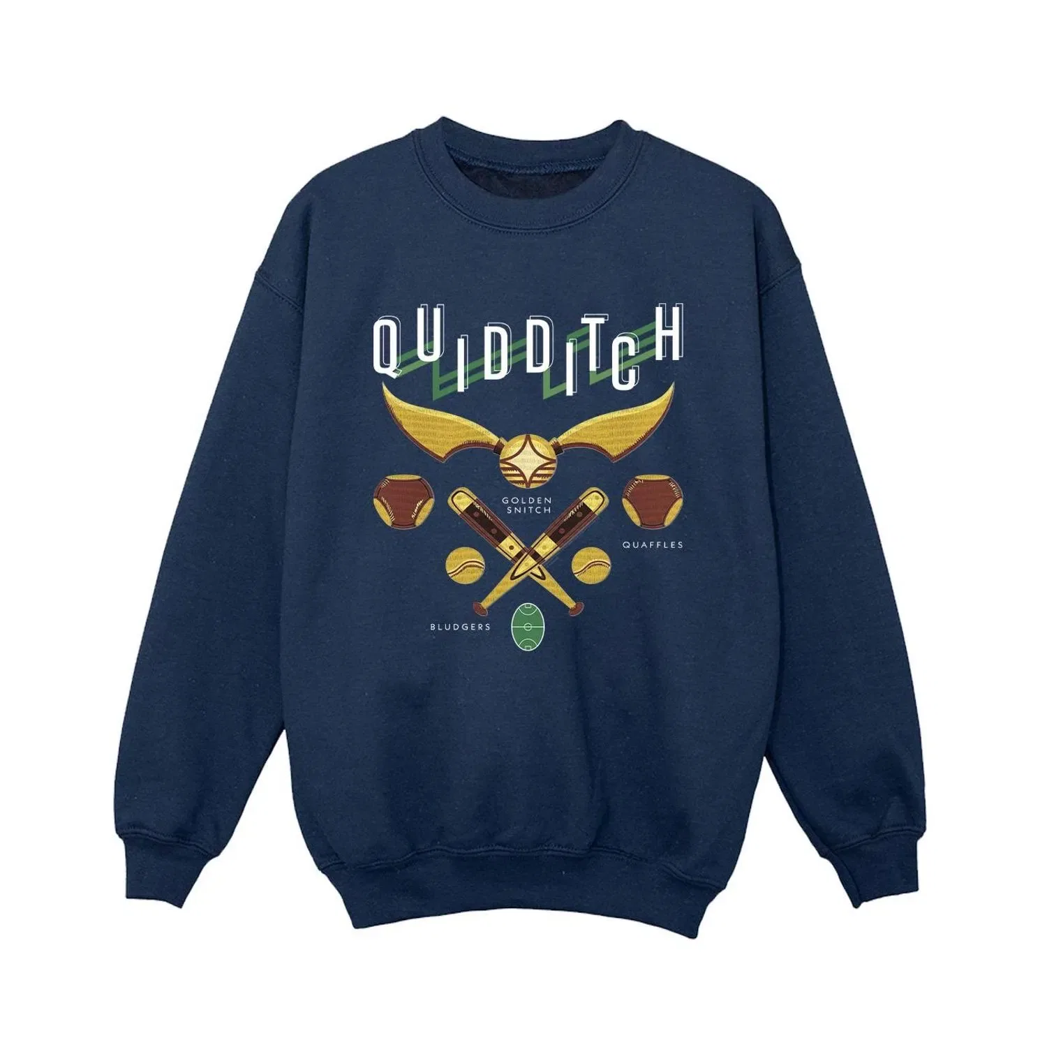 Спортивная толстовка с принтом Quidditch Harry Potter, темно-синий — фото 2