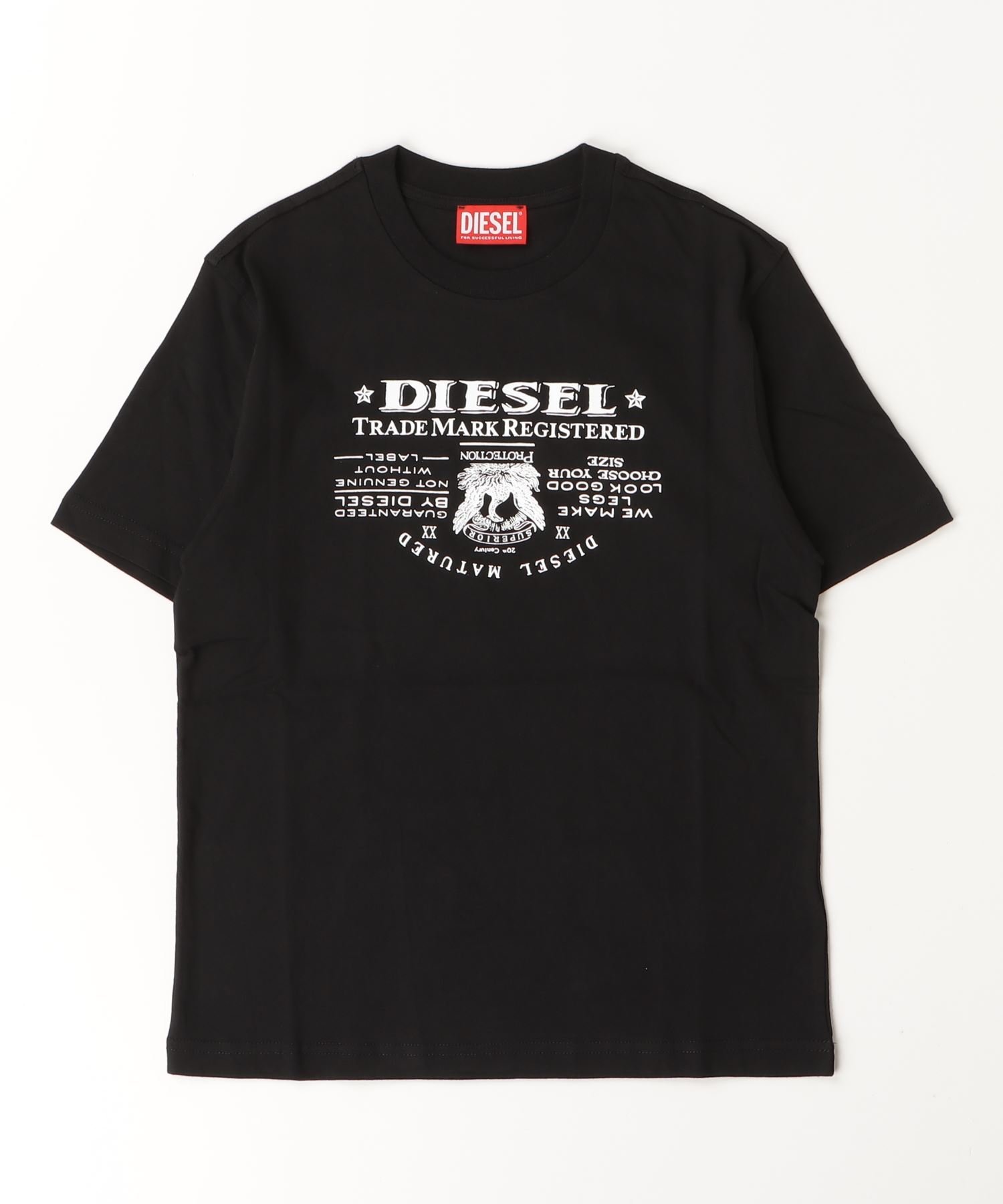 Детская футболка с коротким рукавом и логотипом бренда DIESEL, Black