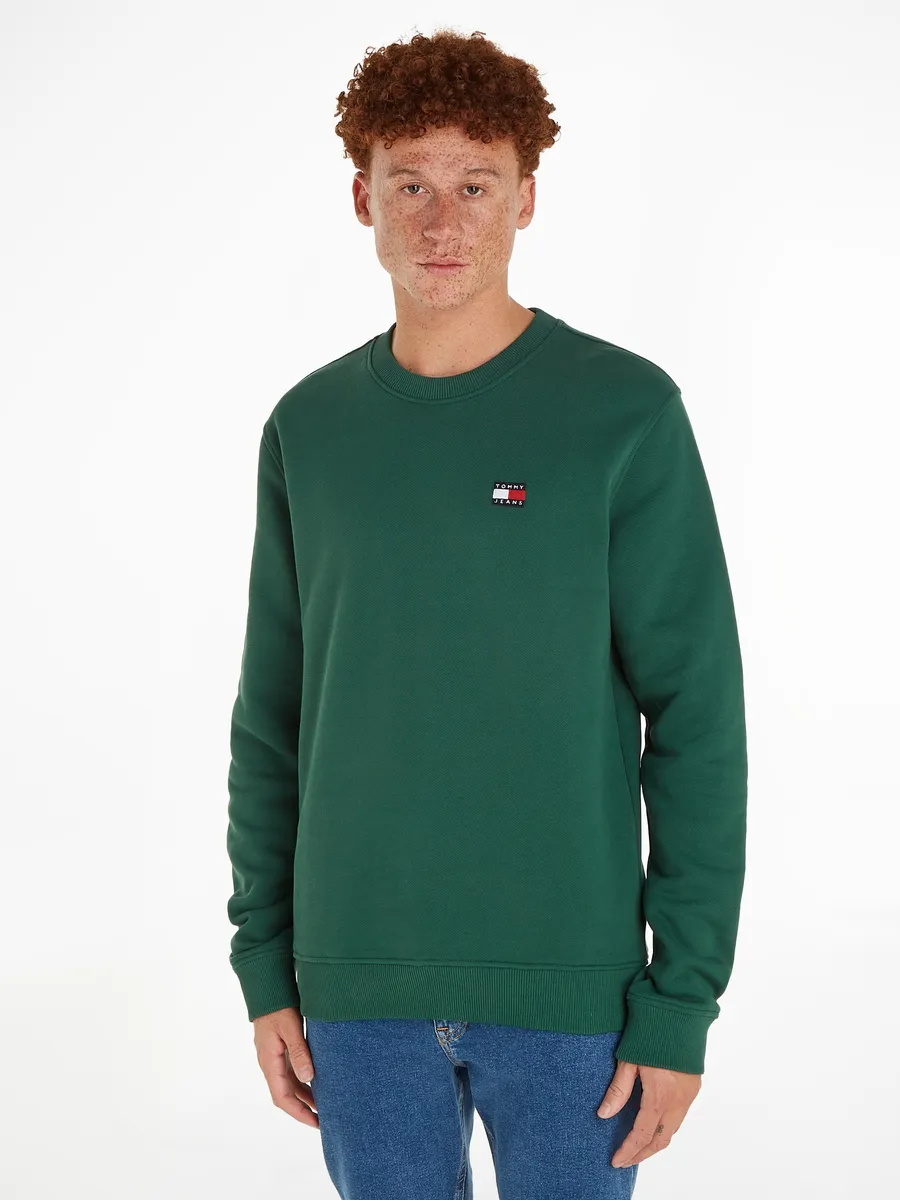 

Толстовка Tommy Jeans "TJM REG BADGE CREW EXT", с круглым вырезом, цвет Court Green