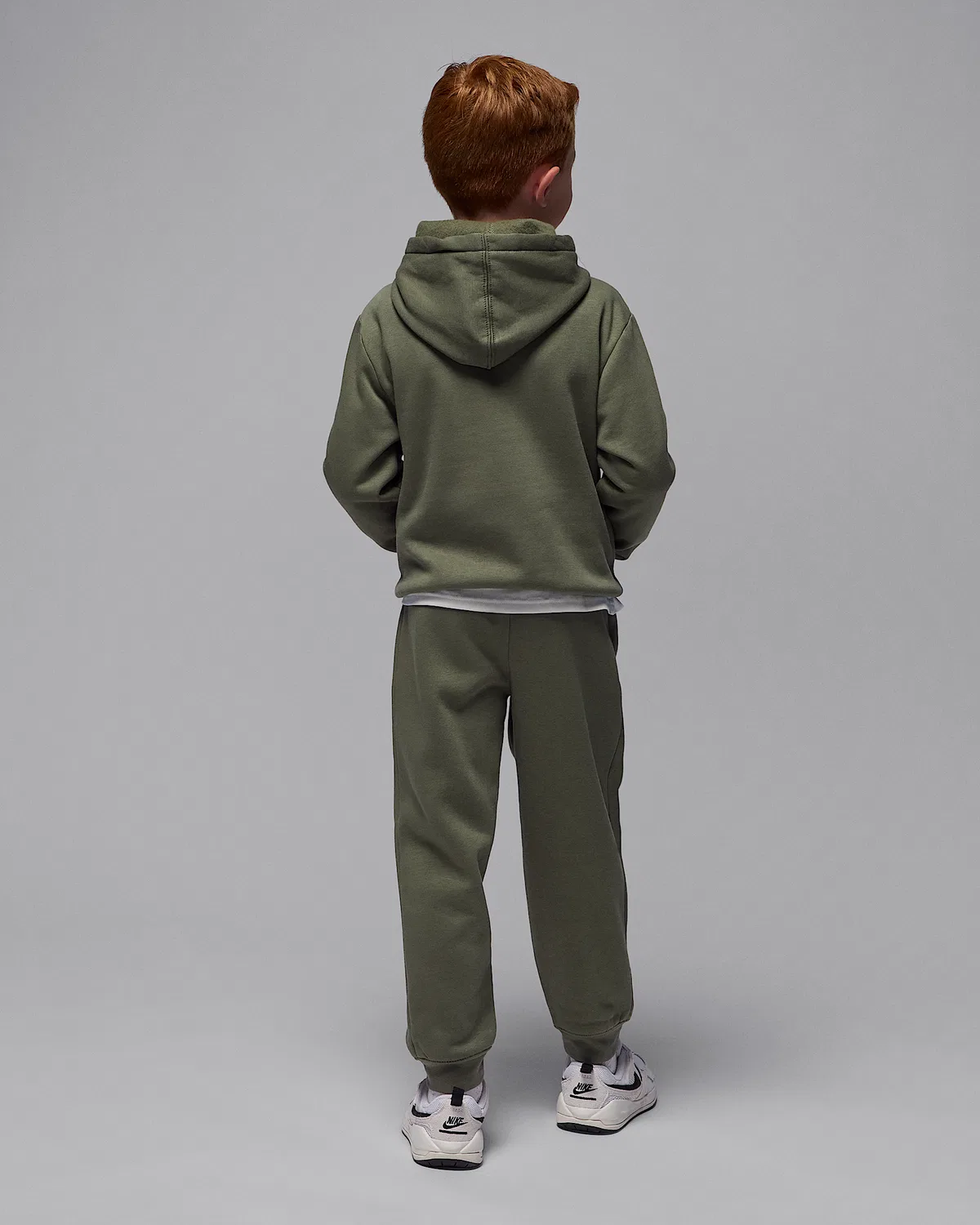 Детский комплект из флисовой толстовки и штанов Jordan MVP, Medium Olive — фото 2