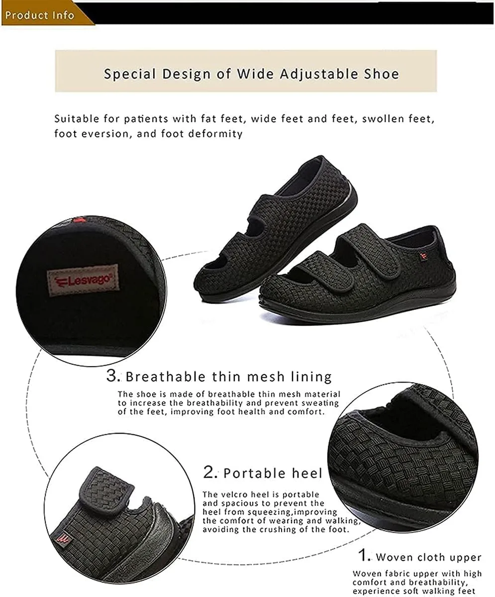 

Ортопедические тапочки для мужчин с регулируемым ремешком, широкой полнотой, ExkaTe, черный