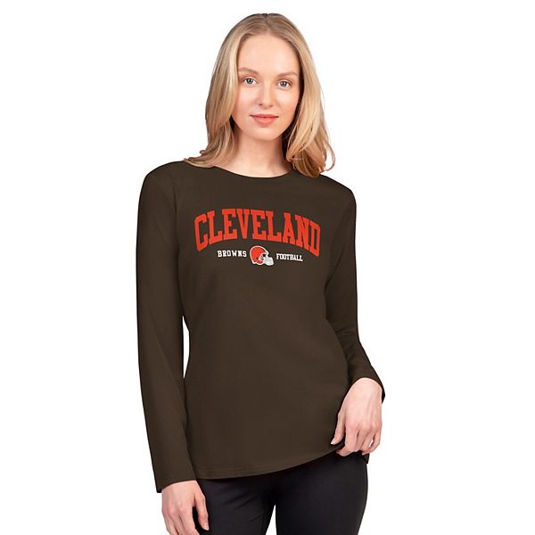 

Женская футболка с длинным рукавом Cleveland Browns G-Iii 4Her By Carl Banks, Коричневый, Женская футболка с длинным рукавом Cleveland Browns G-Iii 4Her By Carl Banks