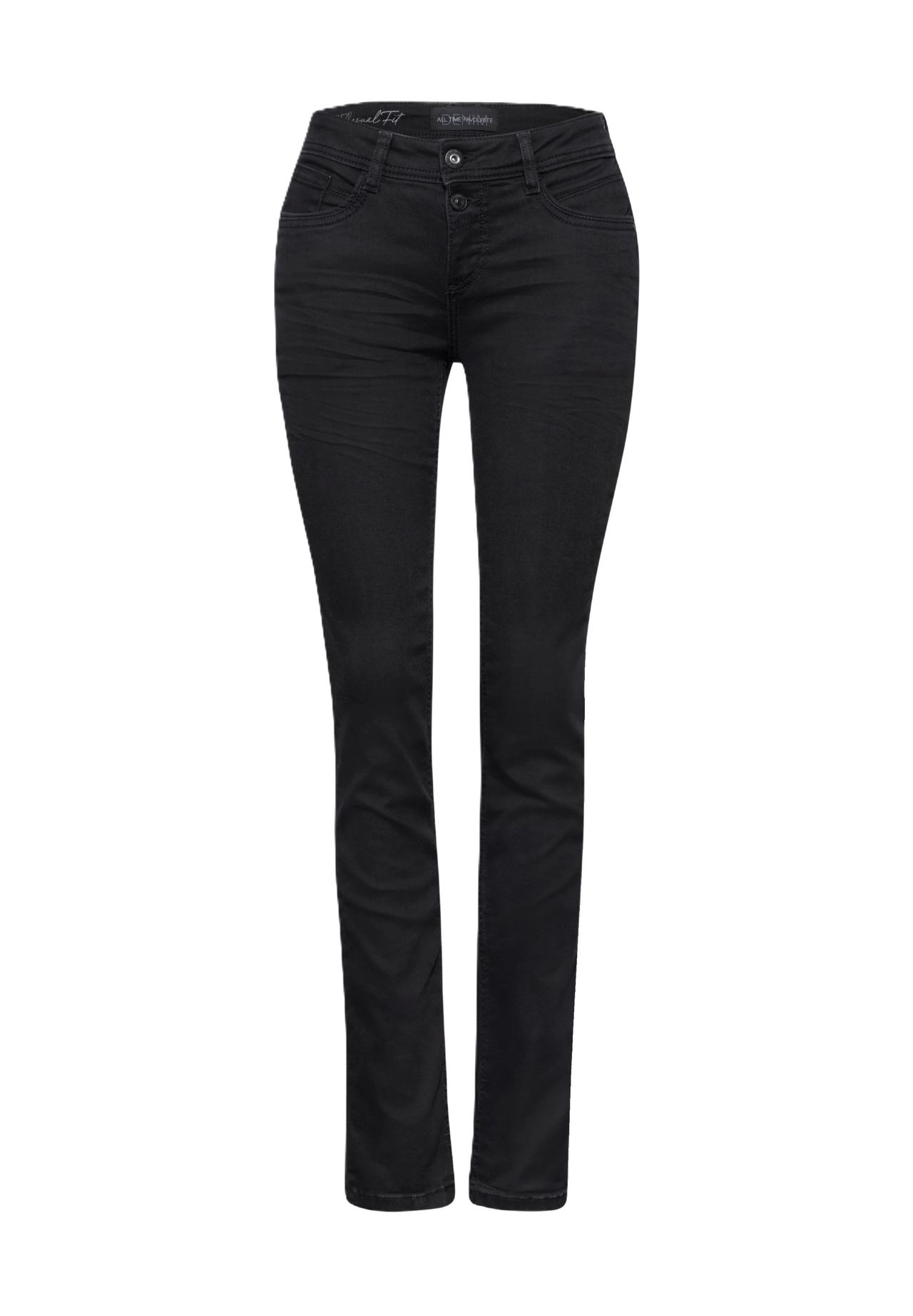 

Джинсы «Джейн», 5 карманов, женские Street One, цвет 15980 Deep Black