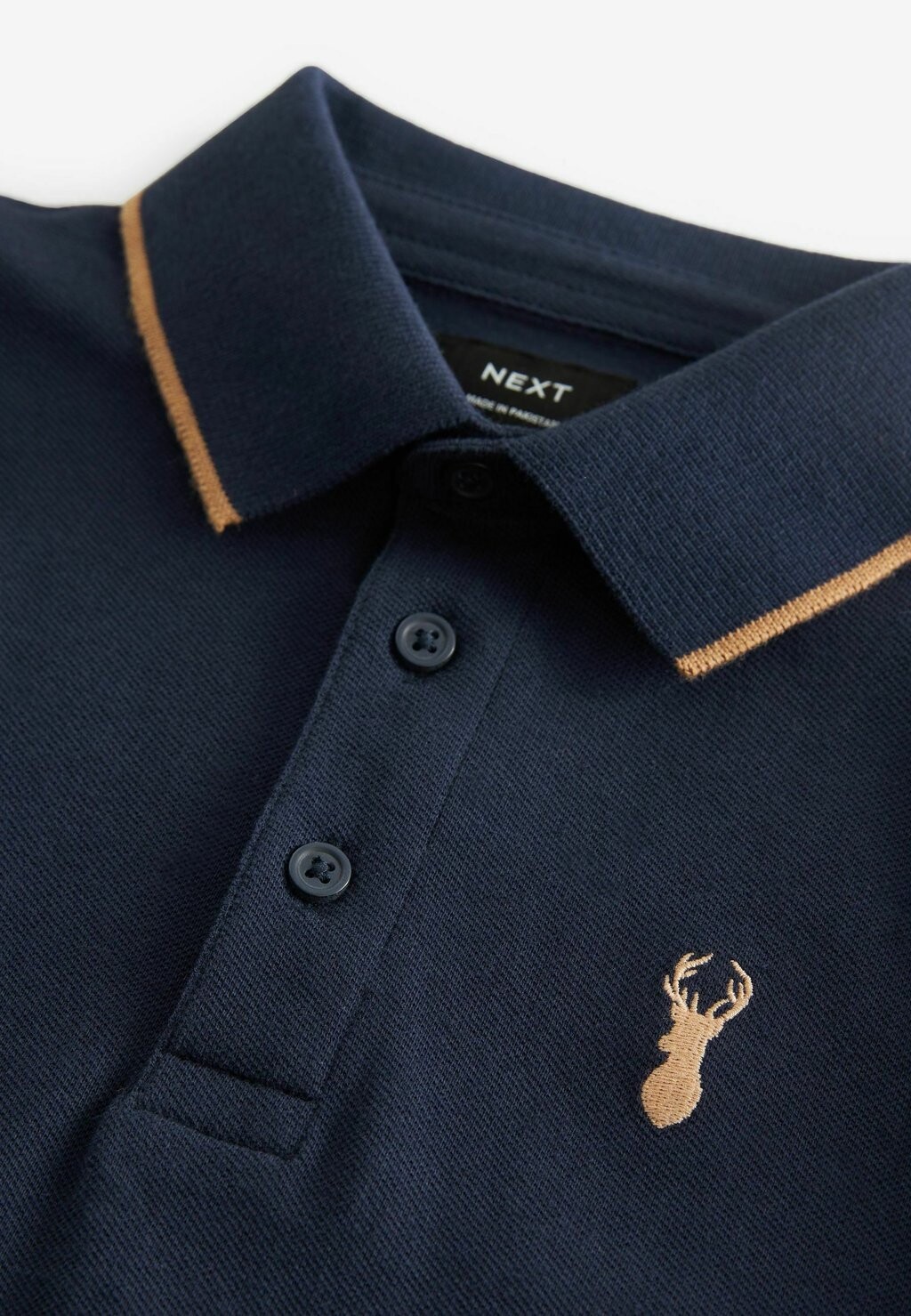 Рубашка-поло SHORT SLEEVE POLO SHIRT Next, цвет navy blue tipped — фото 3
