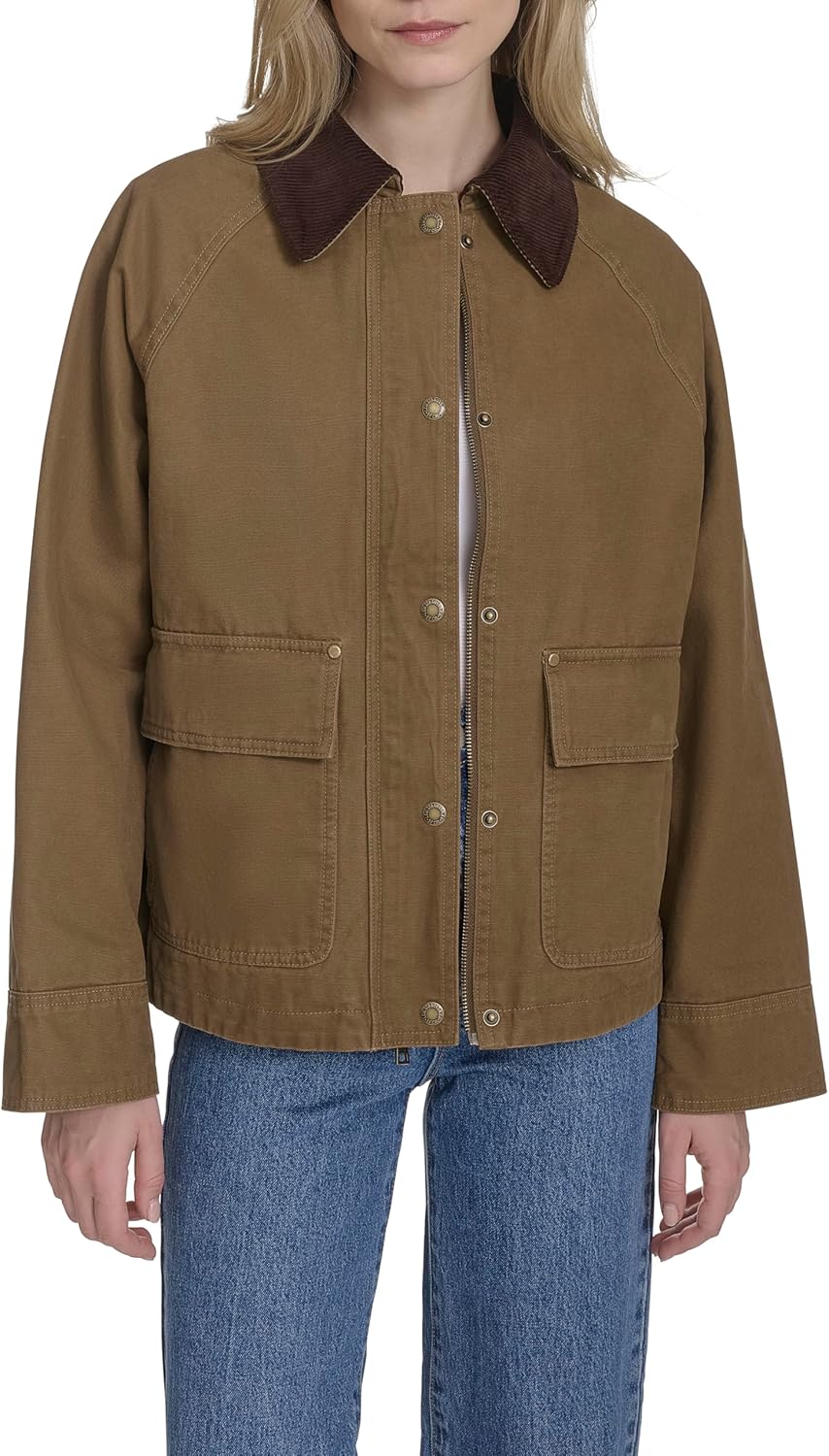 

Levi's Женская короткая хлопковая амбарная куртка, Brown