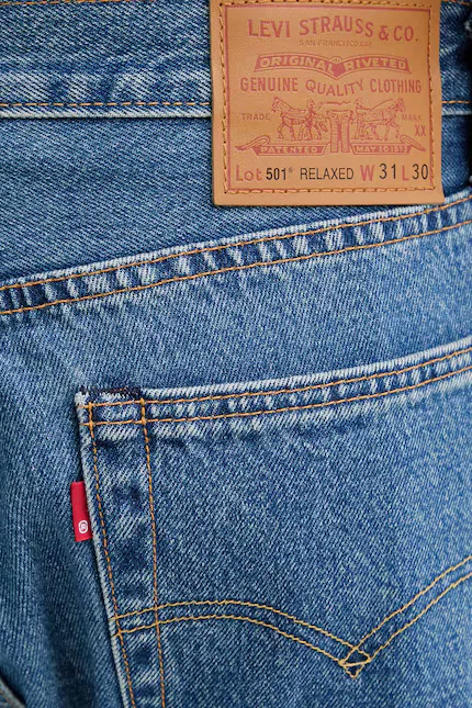 Джинсы свободного кроя 501 Levi's, синий — фото 4