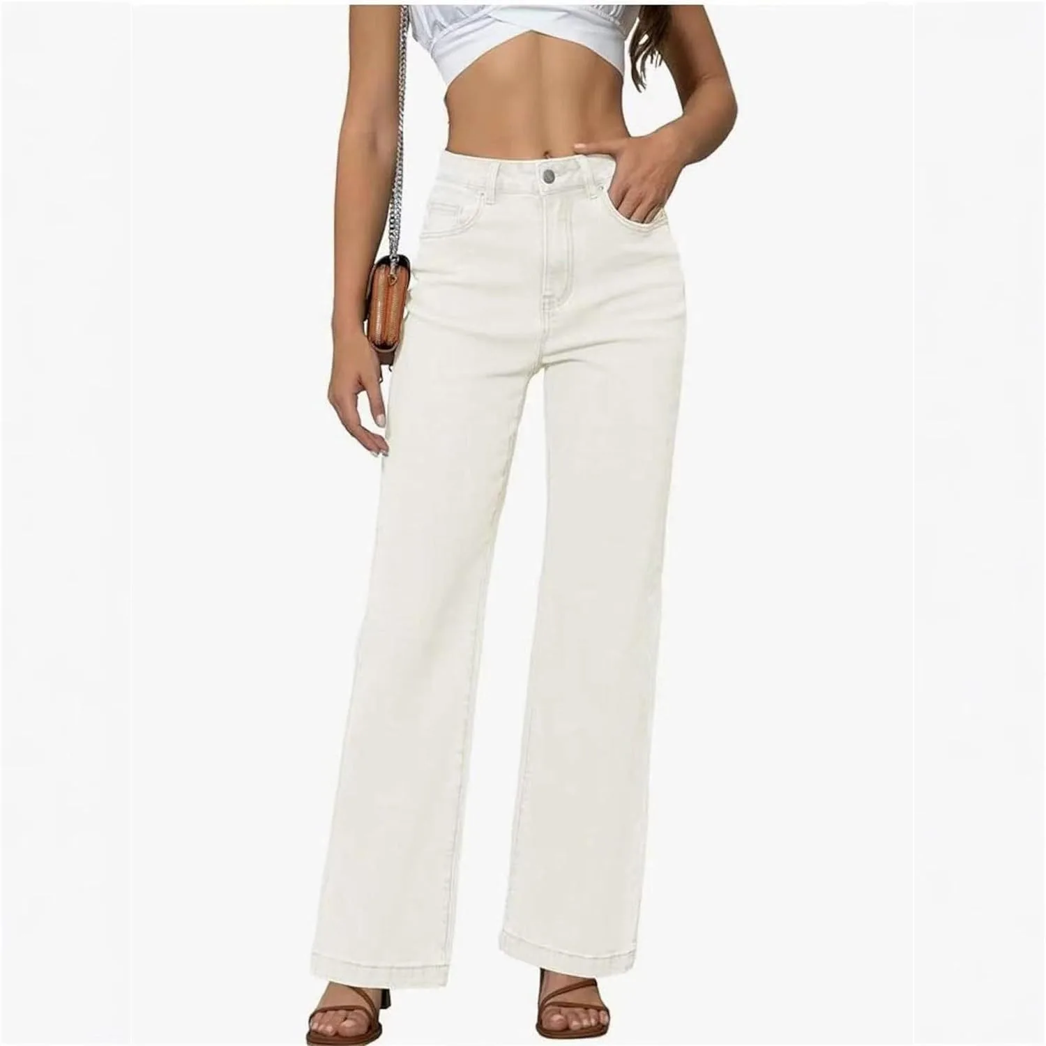 Прямые джинсы женские Mid Rise Loose Lightweight — фото 2