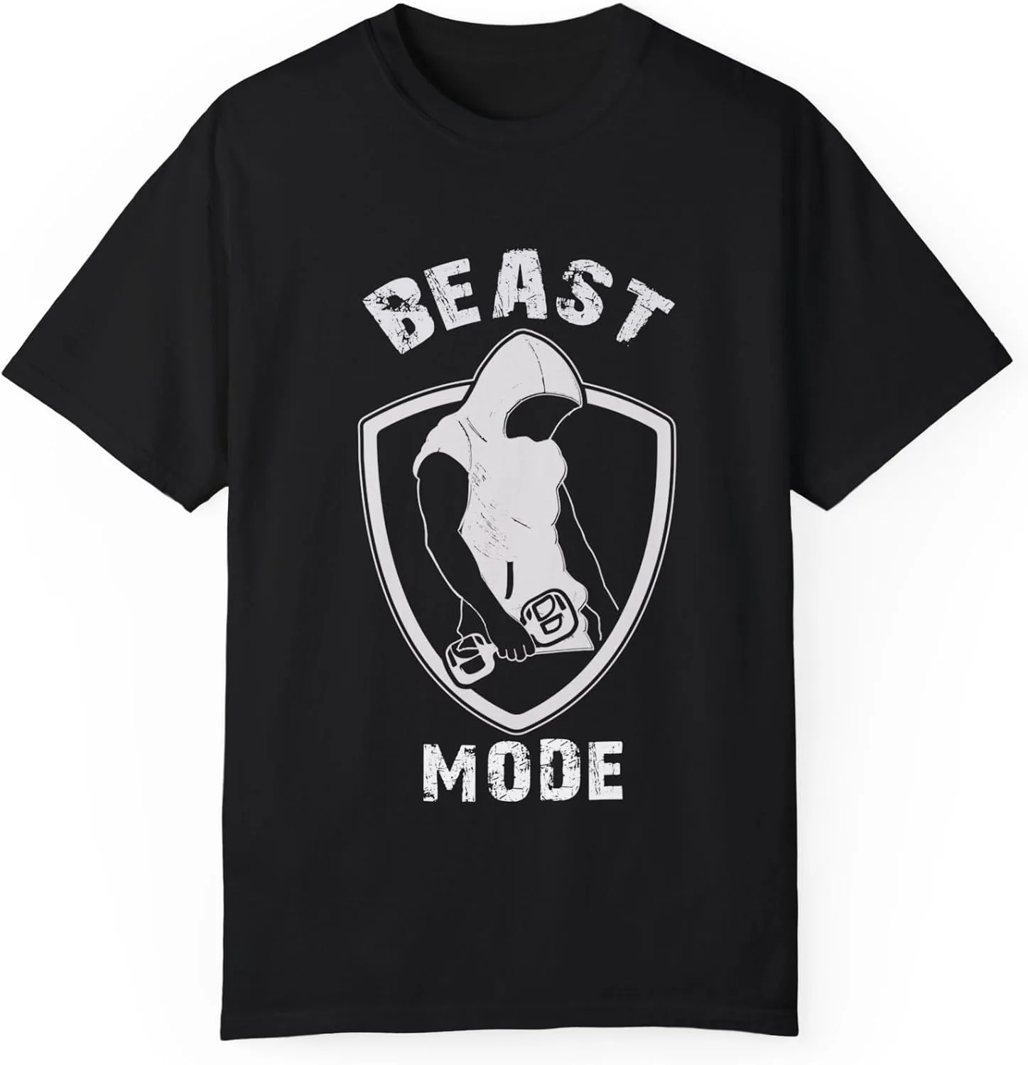 Футболка Beast Mode, фитнес-майка, мотивационная футболка для зала, одежда в стиле атлеже, топ в винтажном стиле GENERIC, черный