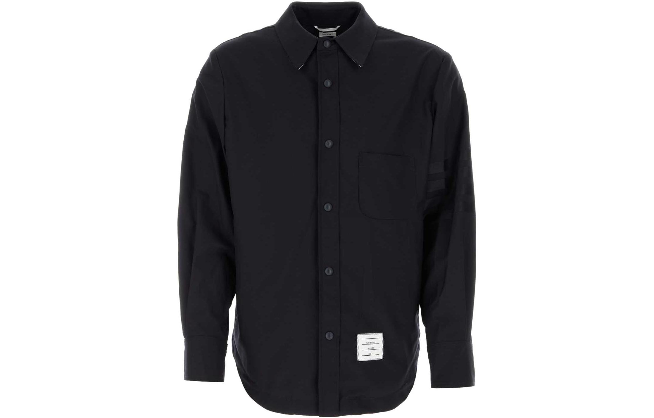

Куртка-рубашка с воротником и застежкой на пуговицы THOM BROWNE, Marine Blue