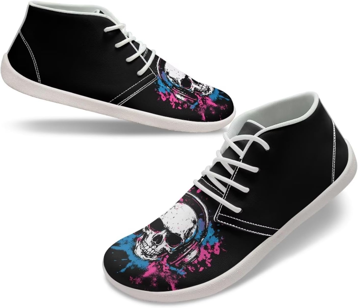 

Мужские модные низкие кроссовки для ходьбы босиком, легкие водонепроницаемые кроссовки для бега, повседневная обувь на шнуровке, минималистичный дизайн, размеры US 5-14, белая подошва Vuriqeby