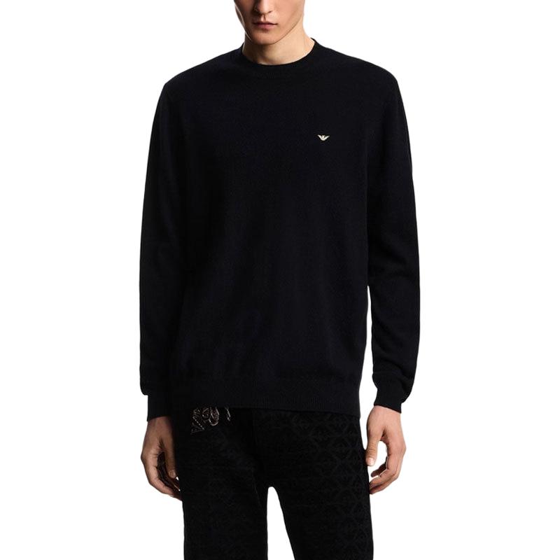 Свитер из кашемира мужской SS26 EMPORIO ARMANI, черный — фото 2