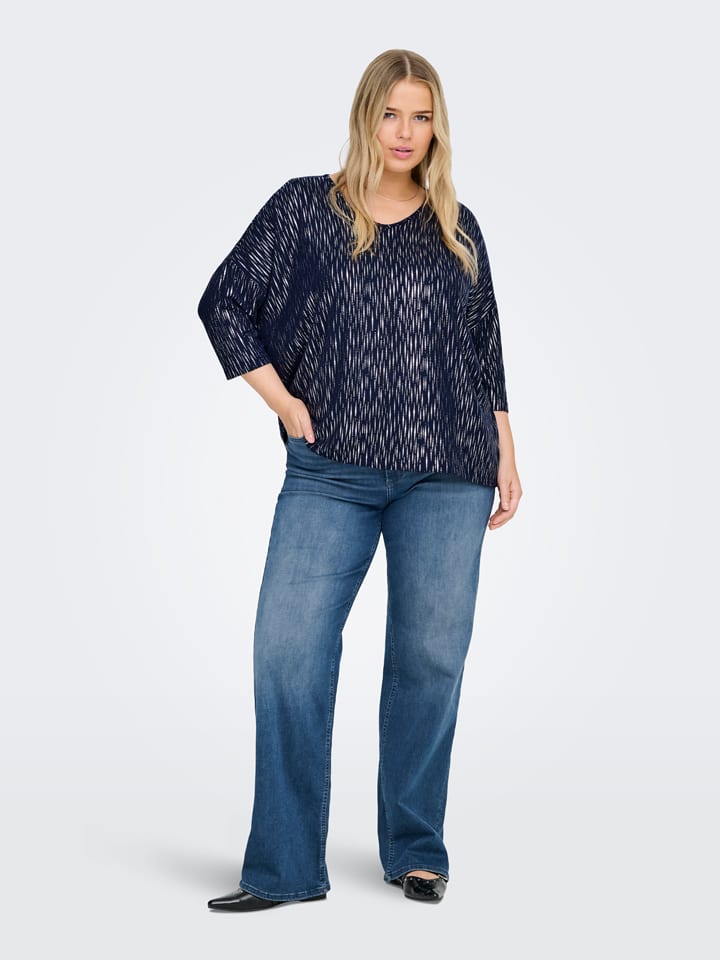 

Блузка темно-синего/серебристого цвета ONLY Carmakoma